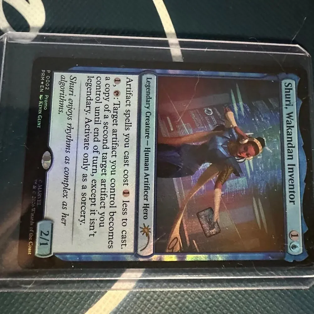 Magic The Gathering Marvel card shuri D23 2026 Gamegenic wakanda foil + 10 cards